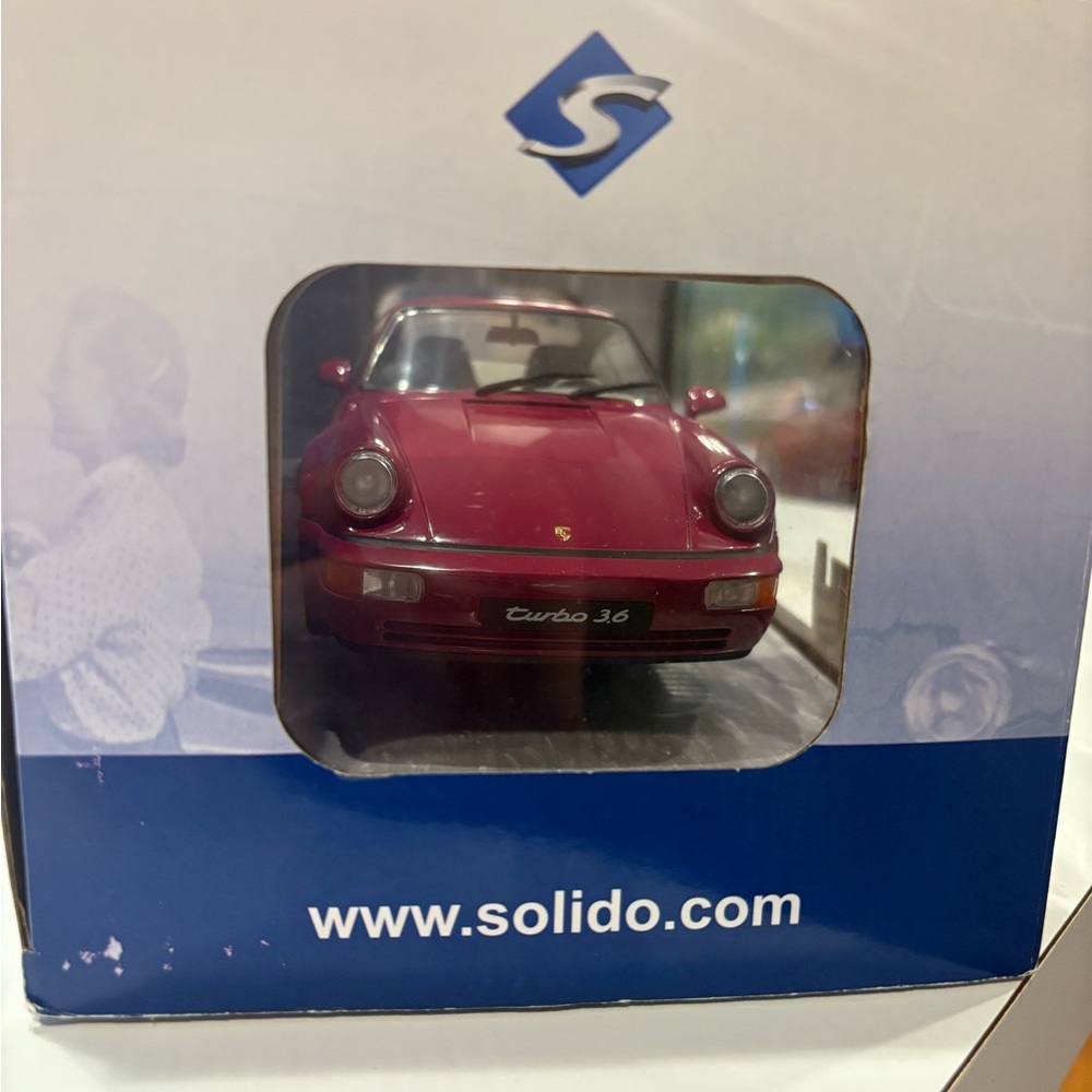 Solido Porsche 911 (964) Turbo Ruby Star Red Diecast 1/18 NIB - Picture 7 of 10